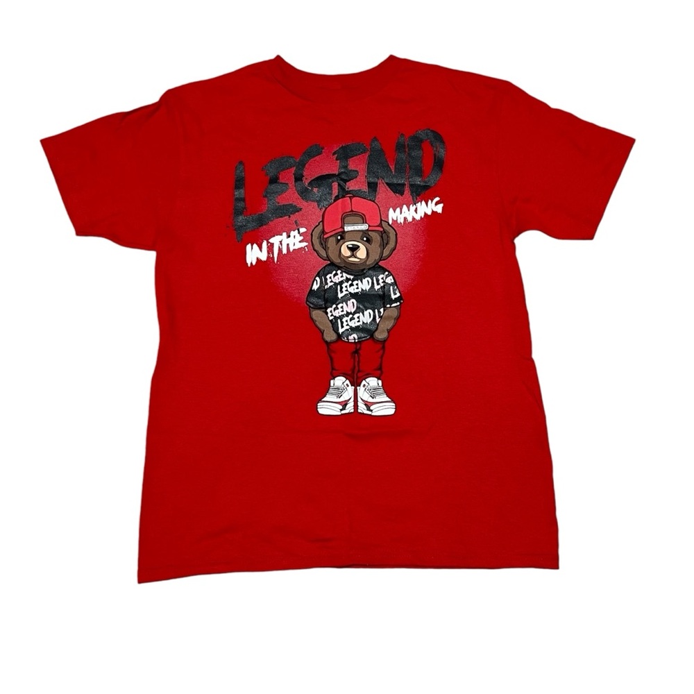Vibes Boys Red M Short Sleeve Shirt Graphic Tee